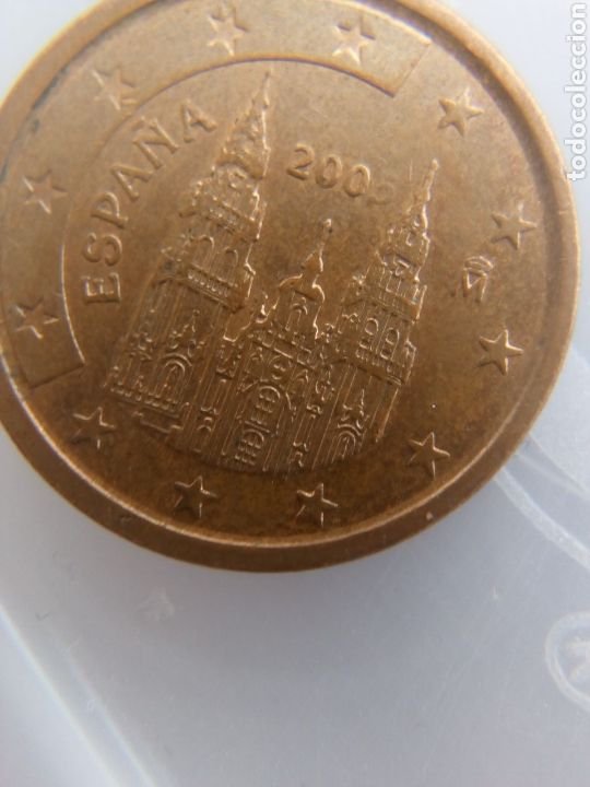 Monedas con errores: ERROR 2 C&Eacute;NTIMOS EURO 2005 ESPA&Ntilde;A MALA ACU&Ntilde;ACI&Oacute;N EN FECHA - Foto 1