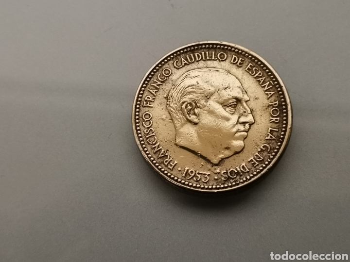 Monedas con errores: MONEDA 2,5 PESETAS 1953 *56 EBC EXCESO DE METAL - Foto 1