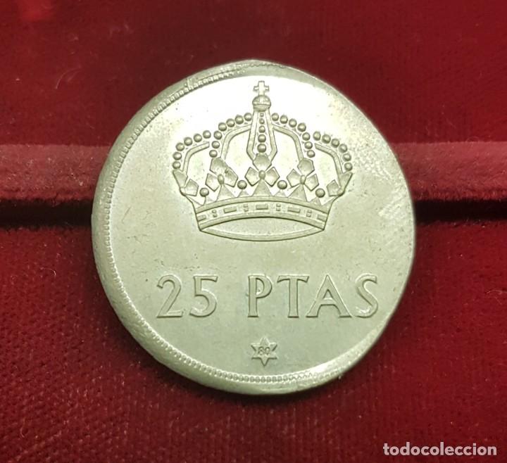 Monedas con errores: Espa&ntilde;a Error 25 Pesetas 1975 *80 Km 808 EBC+ XF+ - Foto 1