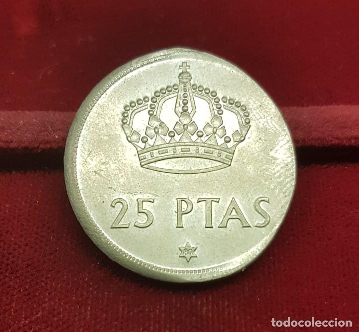 Monedas con errores: Espa&ntilde;a Error 25 Pesetas 1975 *80 Km 808 EBC+ XF+ - Foto 2