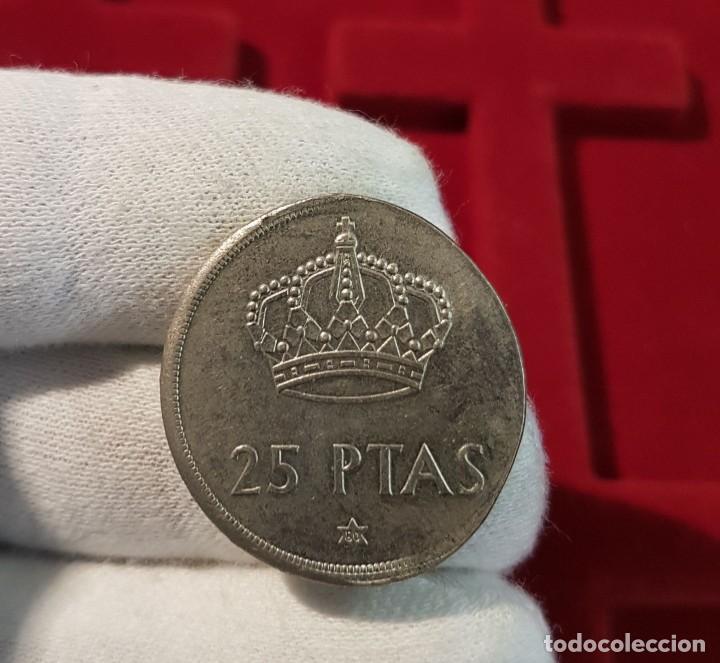 Monedas con errores: Espa&ntilde;a Error 25 Pesetas 1975 *80 Km 808 EBC+ XF+ - Foto 4