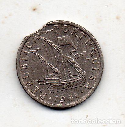 Monedas con errores: Portugal. 5 Escudos. A&ntilde;o 1981. Segmentada. - Foto 1