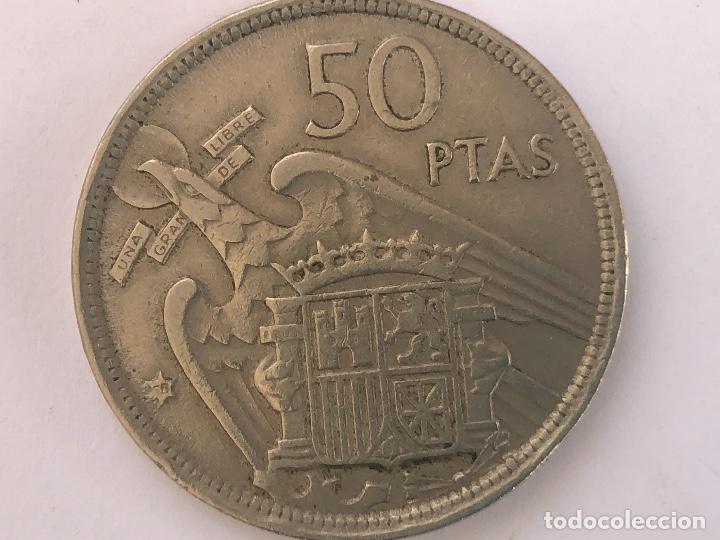 Monedas con errores: 50 pesetas 1957*58 error - Foto 2