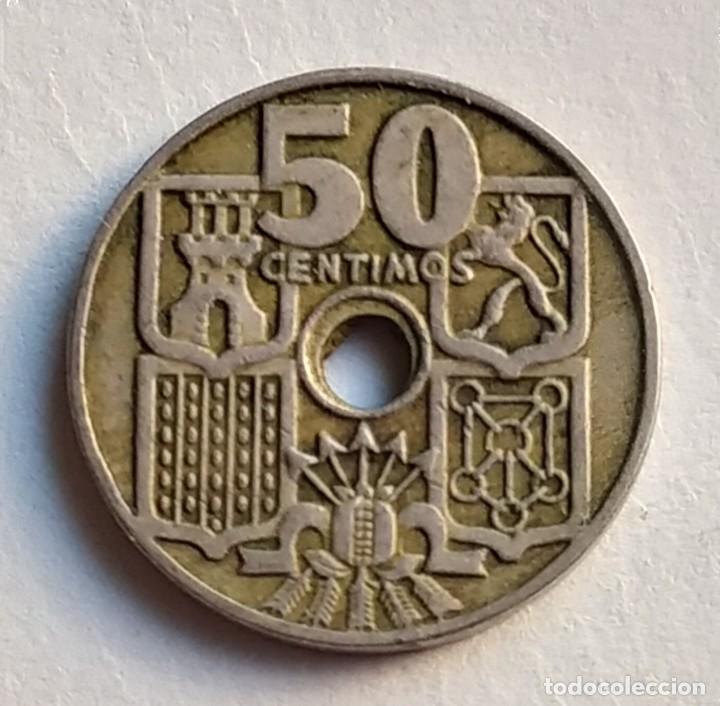 Monedas con errores: ## 50 C&eacute;ntimos de 1949*51 Taladro peque&ntilde;o e irregular ## - Foto 2
