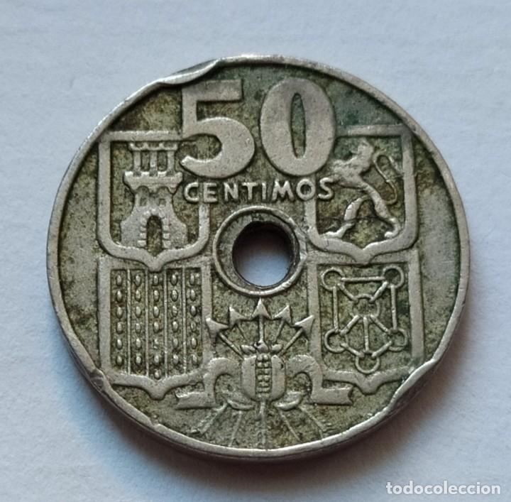 Monedas con errores: ## 50 C&eacute;ntimos de 1949*52 Taladro peque&ntilde;o ## - Foto 2