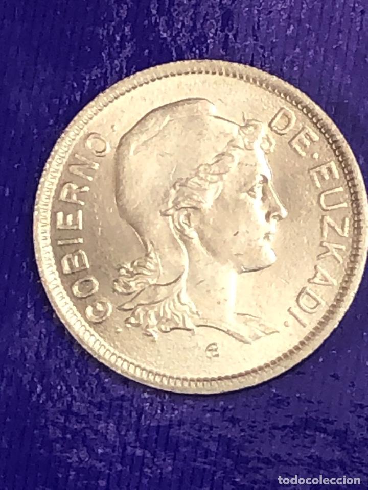 Monedas con errores: 2 pesetas 1937 Gobierno Euskadi error piel de naranja - Foto 1