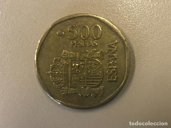 Monedas con errores: Bonito error 500 pesetas 1989 - Foto 2