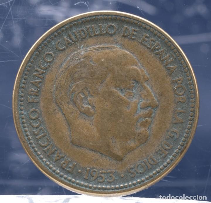 Monedas con errores: Moneda de Franco 2,50 pesetas de 1953 -  25 mm - Foto 2