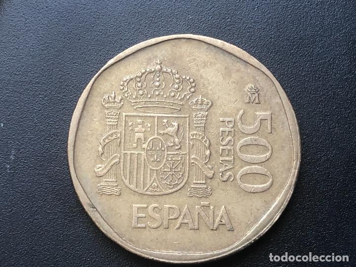 Monedas con errores: 500 pesetas 1989 error castillo - Foto 1