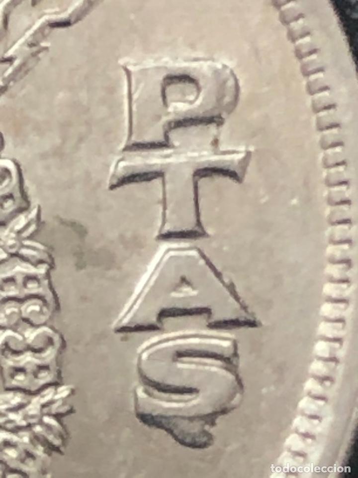 Monedas con errores: 5 pesetas 1975 exceso metal - Foto 1