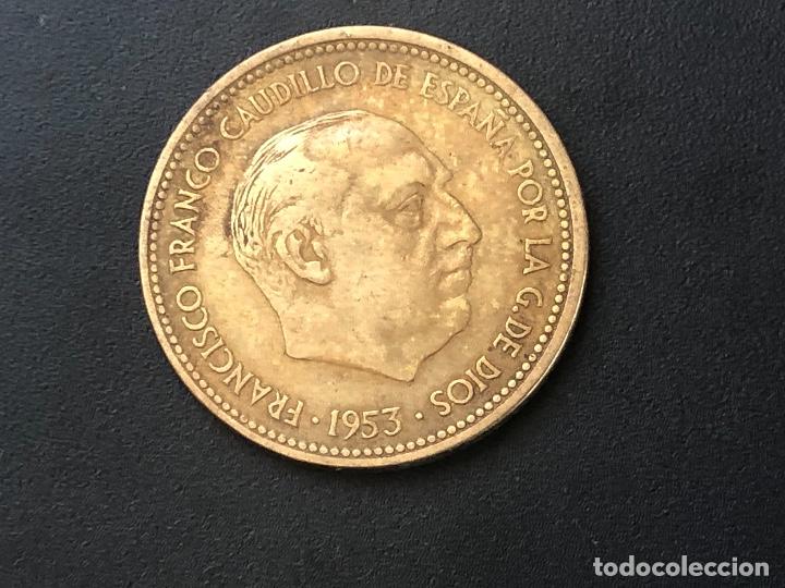 Monedas con errores: 2,5 pesetas 1953 *54 error acu&ntilde;aci&oacute;n - Foto 4