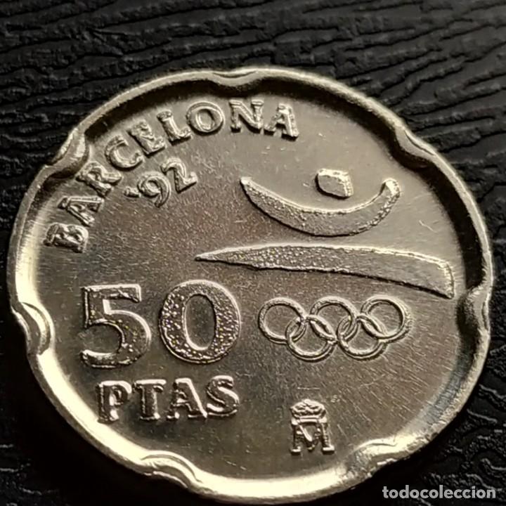 Monedas con errores: ## Error 50 Pesetas 1992 Remarcada y con excesos ## - Foto 1