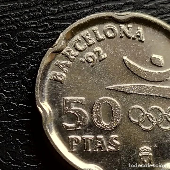 Monedas con errores: ## Error 50 Pesetas 1992 Remarcada y con excesos ## - Foto 2