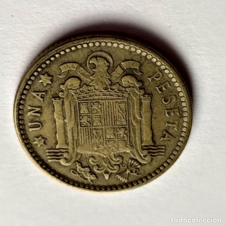 Monedas con errores: ## Error # 1 Pesetas 1953 estrella 56 Repintada## - Foto 3
