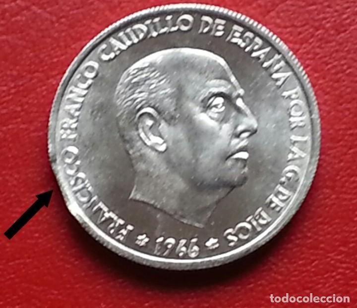 Monedas con errores: ## Errores y variantes # 50 C&eacute;ntimos 1966 *71 Cospel segmentado SC ## - Foto 2