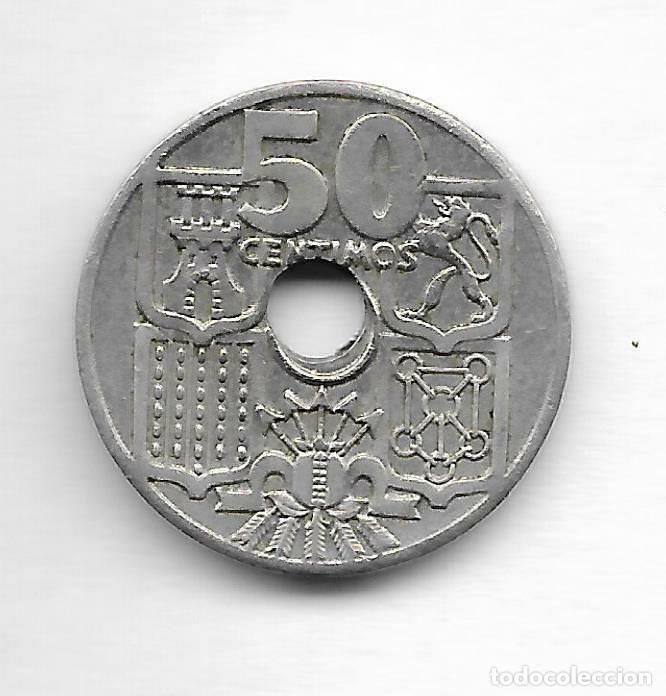 Monedas con errores: ## Errores y variantes # 50 C&eacute;ntimos de 1963*64 Taladro desplazado ## - Foto 2