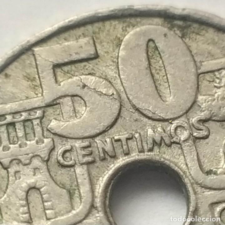 Monedas con errores: ## Errores y variantes # 50 C&eacute;ntimos 1949 *52 Agrietada ## - Foto 2