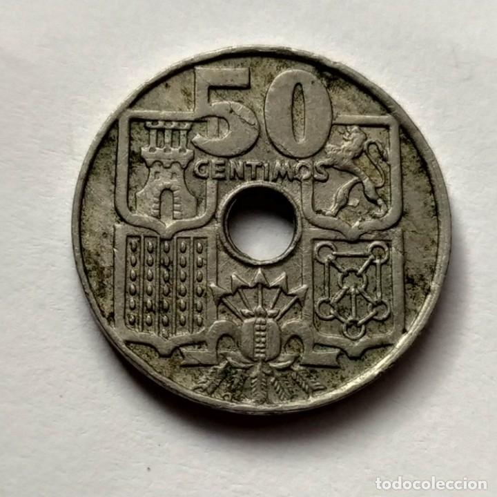 Monedas con errores: ## Errores y variantes # 50 C&eacute;ntimos 1949 *52 Agrietada ## - Foto 4