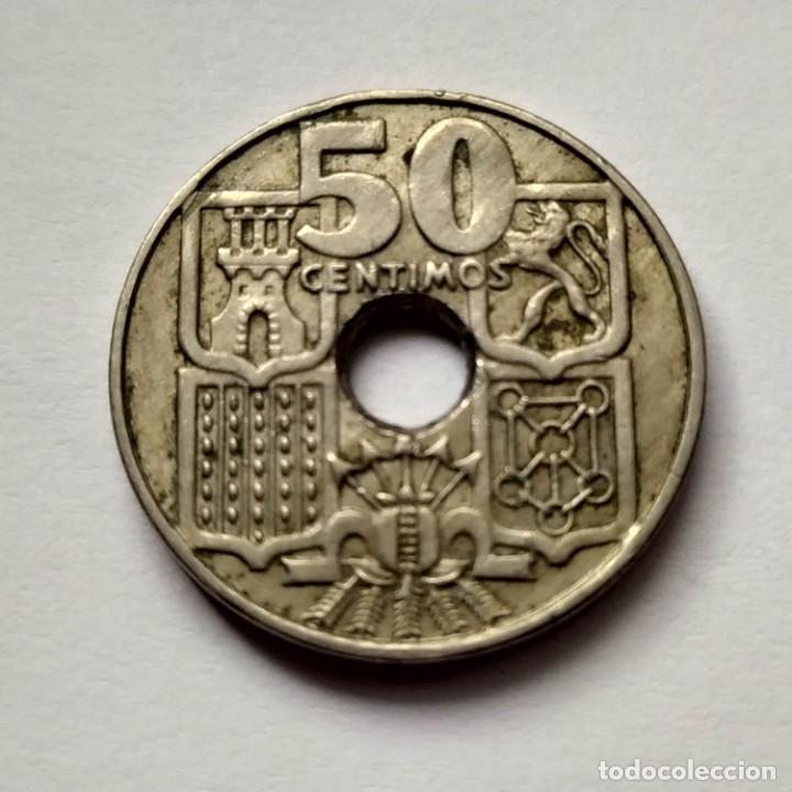 Monedas con errores: ## Errores y variantes # 50 C&eacute;ntimos 1949 *53 Agrietada ## - Foto 4