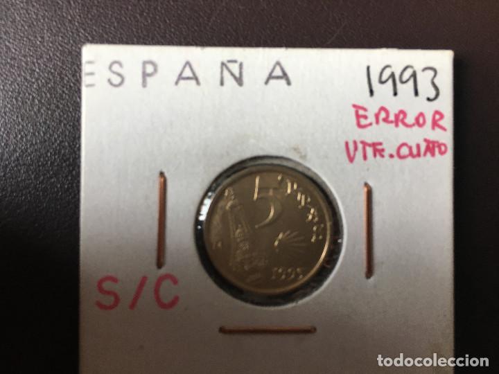 Monedas con errores: ## Error # 1993 Juan Carlos I SC 5 pesetas - Foto 1