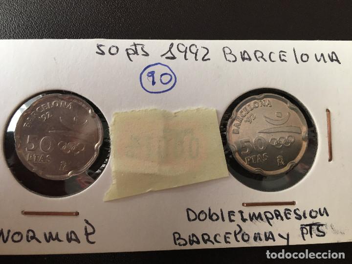 Monedas con errores: ## Error # 50 pesetas 1992 Barcelona SC - Foto 1
