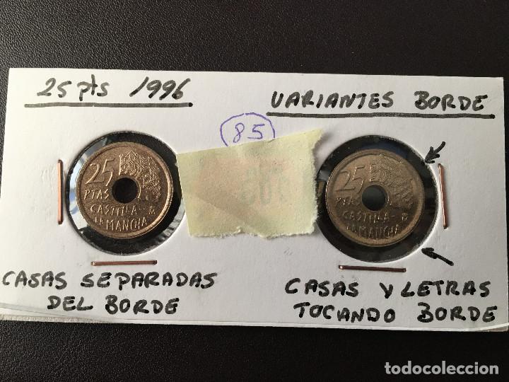 Monedas con errores: ## Error # 25 pesetas 1996 SC Variantes Bordes - Foto 1