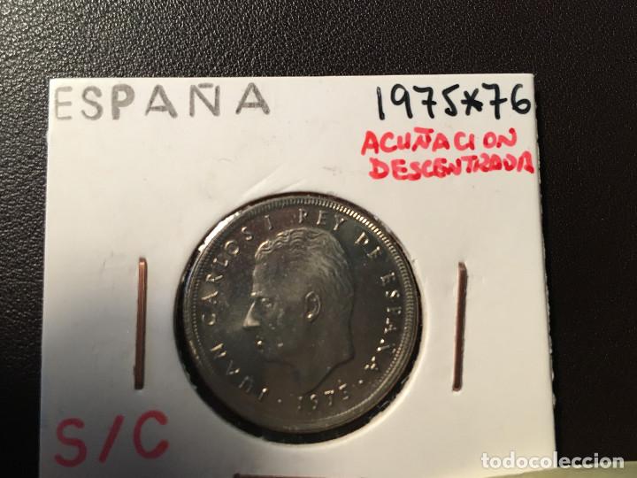 Monedas con errores: ## Error # 5 pesetas 1975 (76) SC - Foto 1