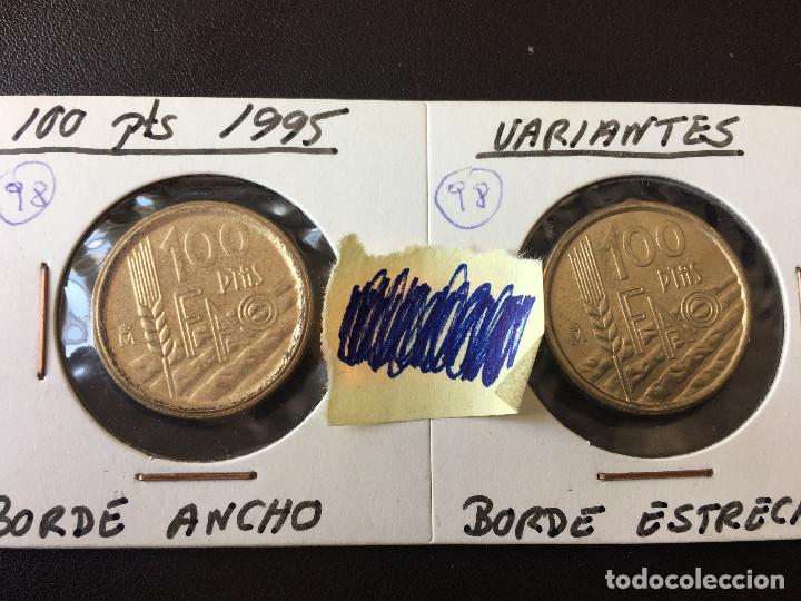 Monedas con errores: ## Error # 100 pesetas 1995 Borde Ancho / Estrecho SC - Foto 1