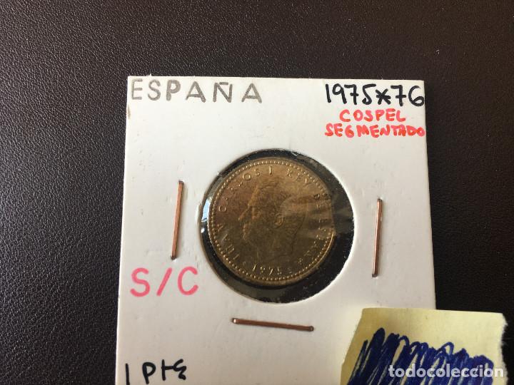 Monedas con errores: ## Error # 1 peseta 1975(76) SC Cospel Segmentado - Foto 1