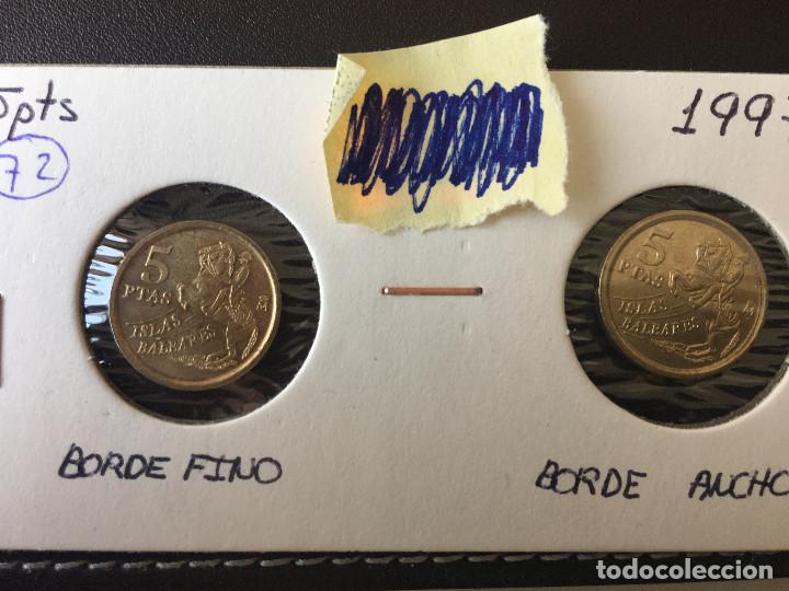 Monedas con errores: ## Error # 5 pesetas 1997 SC Borde Fino / Ancho - Foto 1