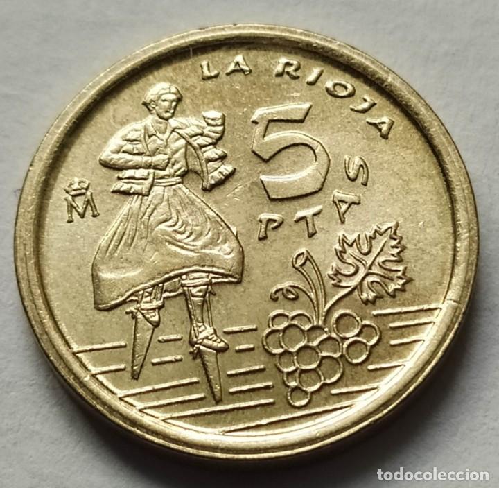 Monedas con errores: ## Error - 5 Pesetas 1996 Doble listel ## - Foto 1