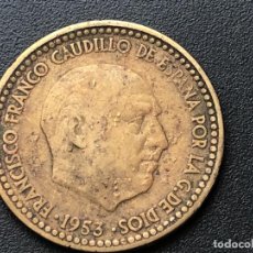 Monedas con errores: 1 PESETA 1953 GOTAS DE METAL. Lote 205681097