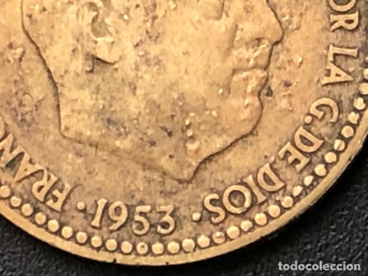 Monedas con errores: 1 peseta 1953 gotas de metal - Foto 3