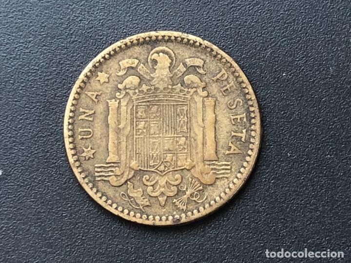 Monedas con errores: 1 peseta 1953 gotas de metal - Foto 4