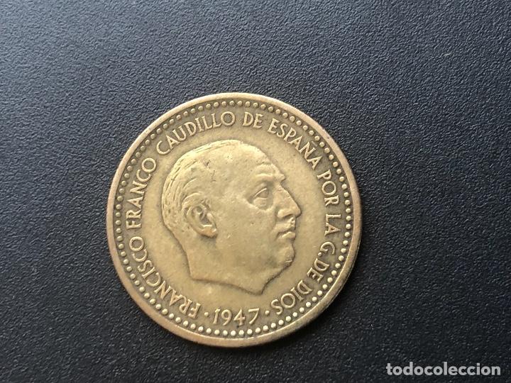 Monedas con errores: 1 peseta 1947*50 - Foto 1