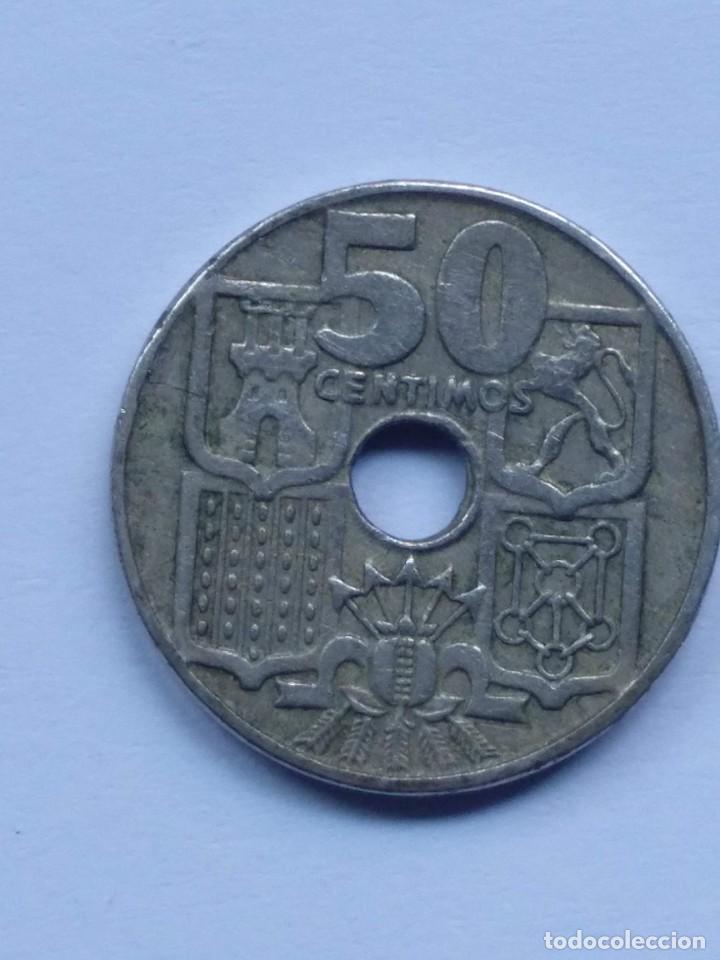 Monedas con errores: 50 centimos 1949 *52 ROTURA SELLO - Foto 3
