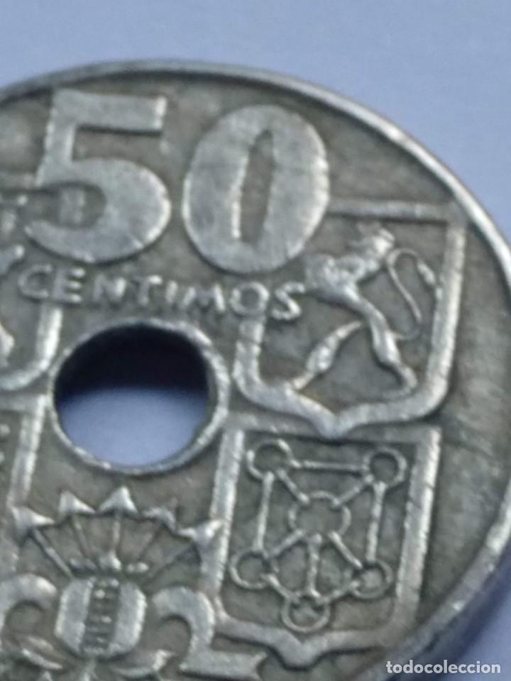 Monedas con errores: 50 centimos 1949 *52 ROTURA SELLO - Foto 5