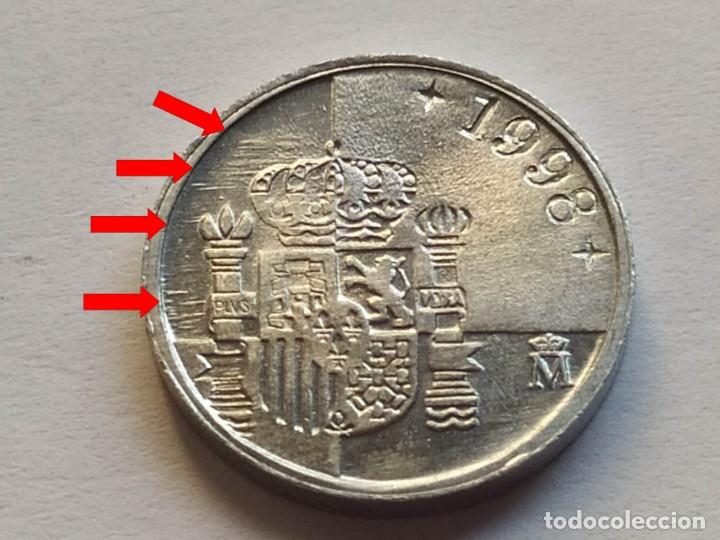 Monedas con errores: ## Error - 1 Peseta 1998 Excesos ## - Foto 1