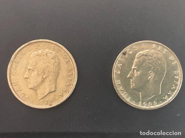 Monedas con errores: 2 monedas 100 pesetas 1988 variante y error - Foto 1