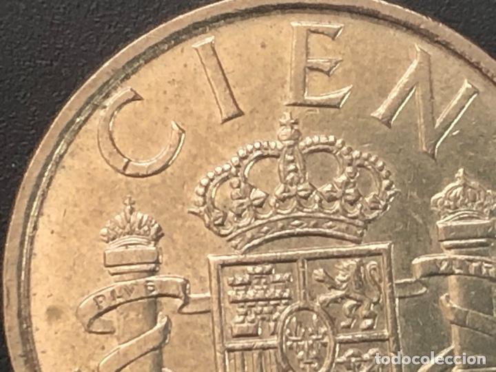 Monedas con errores: 2 monedas 100 pesetas 1988 variante y error - Foto 4