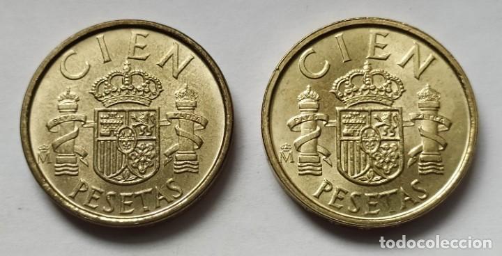 Monedas con errores: ## ERROR - 100 Pesetas 1988 Cabeza grande y normal## - Foto 2