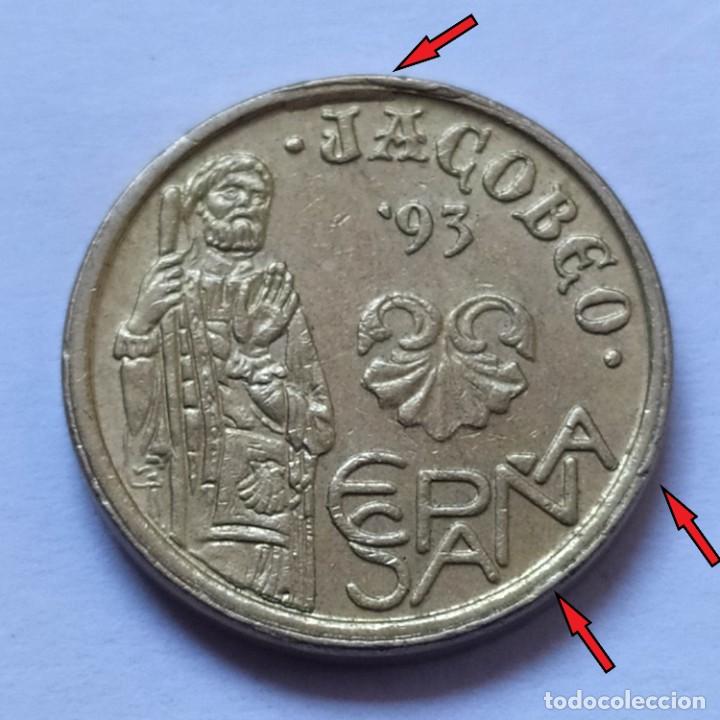 Monedas con errores: ## ERROR - 5 Pesetas de 1993 Excesos Listel ## - Foto 1