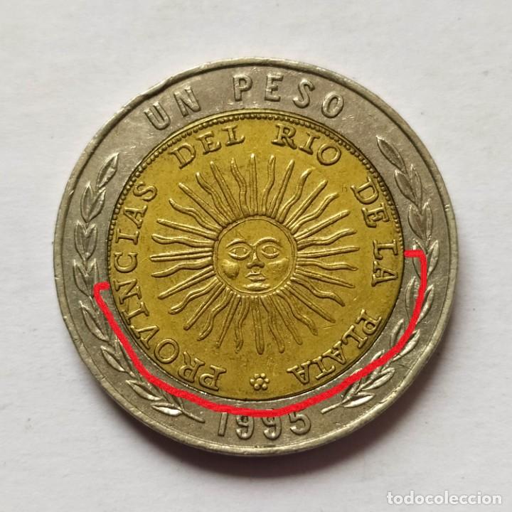 Monedas con errores: ## ERROR - Argentina 1 Peso 1995 ## - Foto 2