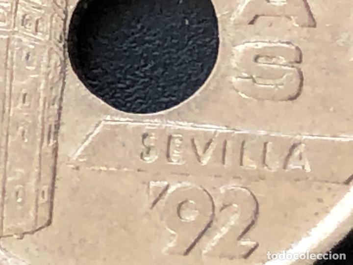 Monedas con errores: 25 pesetas 1992 listel, exceso metal m&uacute;ltiples errores - Foto 4