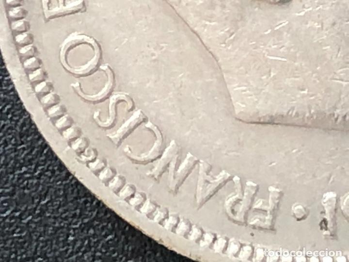 Monedas con errores: 5 pesetas 1957 remarcada y exceso metal - Foto 3
