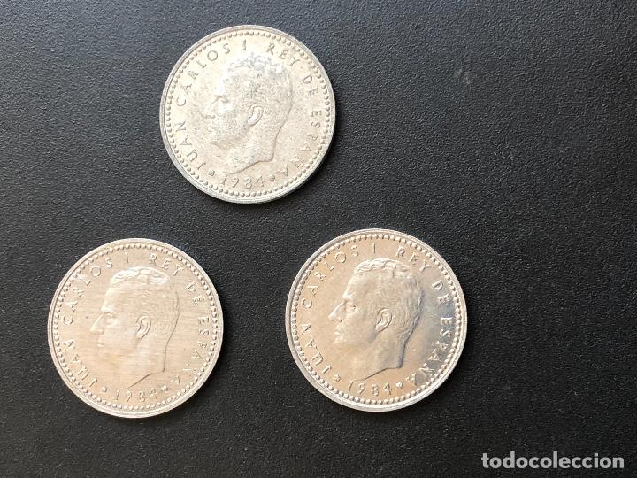 Monedas con errores: 3 monedas de 1 peseta 1984 - Foto 1