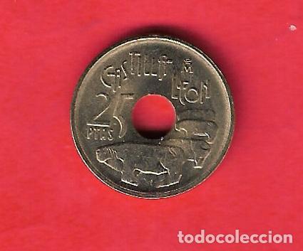 Monedas con errores: ESPA&Ntilde;A 25 PTS 1995 CASTILLA LEON SIN Y, VARIANTE, ERROR (s) - Foto 2
