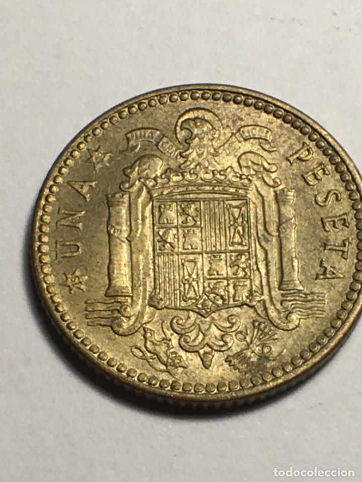 Monedas con errores: ERROR moneda 1 peseta 1947 *49 EBC+ SC- cu&ntilde;o roto - Foto 3
