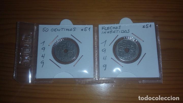 Monedas con errores: *ERROR * FLECHAS INVERTIDAS 50 CENTIMOS A&Ntilde;O 1949*51 RARA. - Foto 1