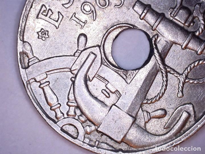 Monedas con errores: ESTADO ESPA&Ntilde;OL 50 CENTIMOS 1963*19*64 ERROR - TALADRO Y M&Aacute;S - EBC- - Foto 4
